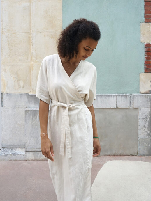 Robe Jonquille lin/coton crème