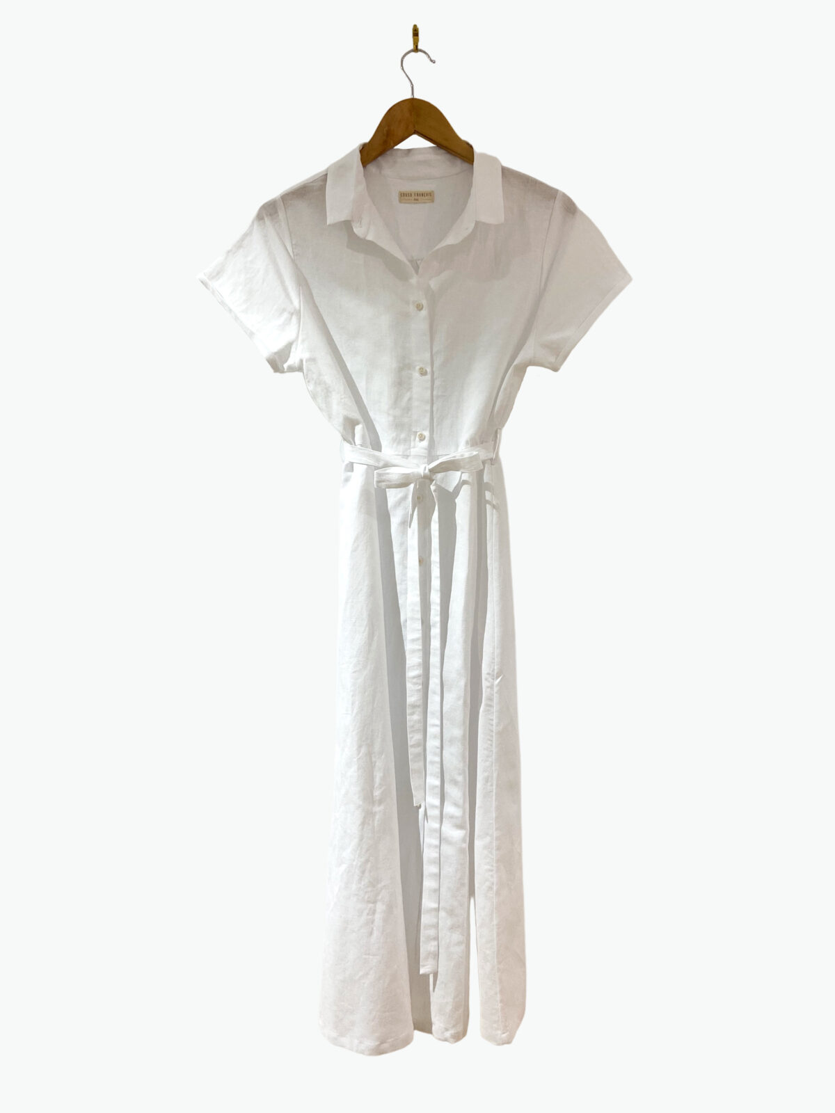 Robe Tulipe lin/coton blanc – Image 3