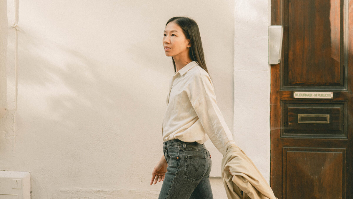 Chemise Jacinthe en lin/coton crème – Image 3