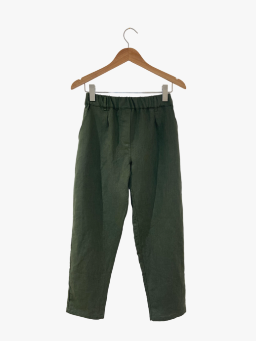 Pantalon Mimosa kaki lin/coton