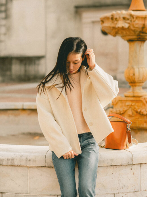 Veste Muscari laine Auroise écru