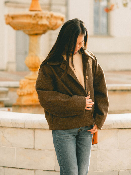 Veste Muscari laine Auroise marron