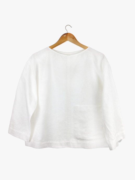 Blouse Anémone en coton blanc