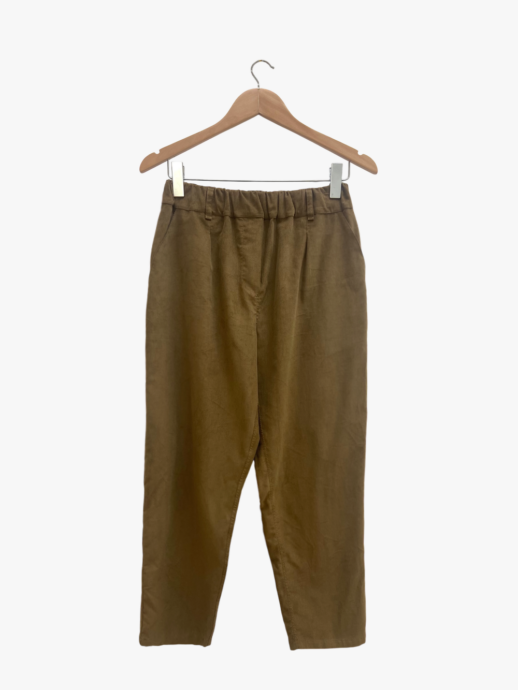Pantalon Mimosa en velours de coton chatain