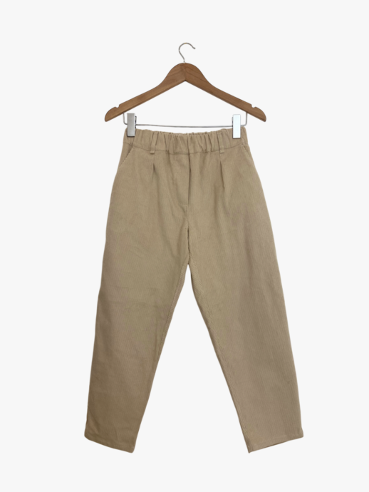 Pantalon Mimosa en velours de coton sable