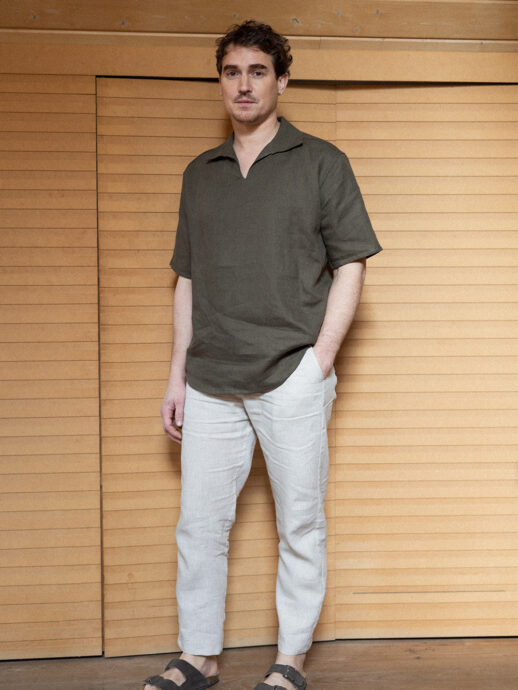 Pantalon Romarin en lin naturel