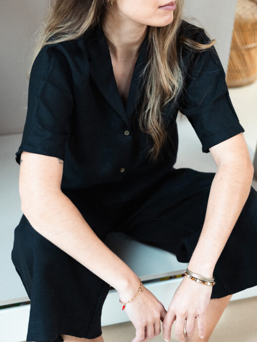 Chemise Sarriette lin noir