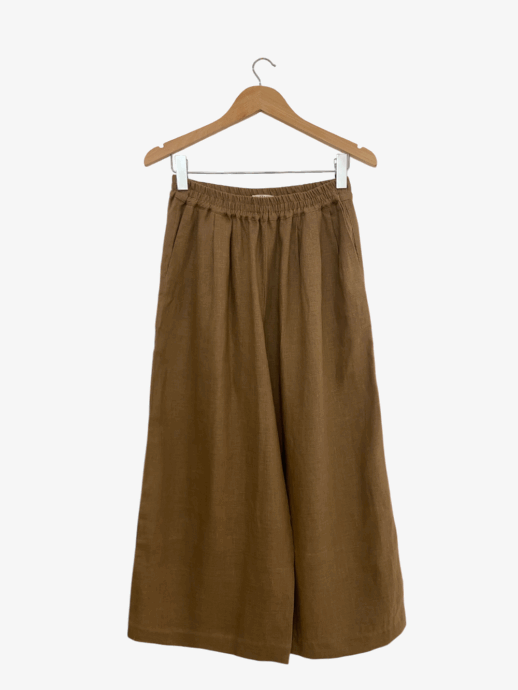 Pantalon Pavot lin tabac