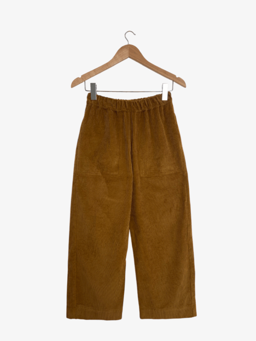 Pantalon Ficus en velours de coton havane