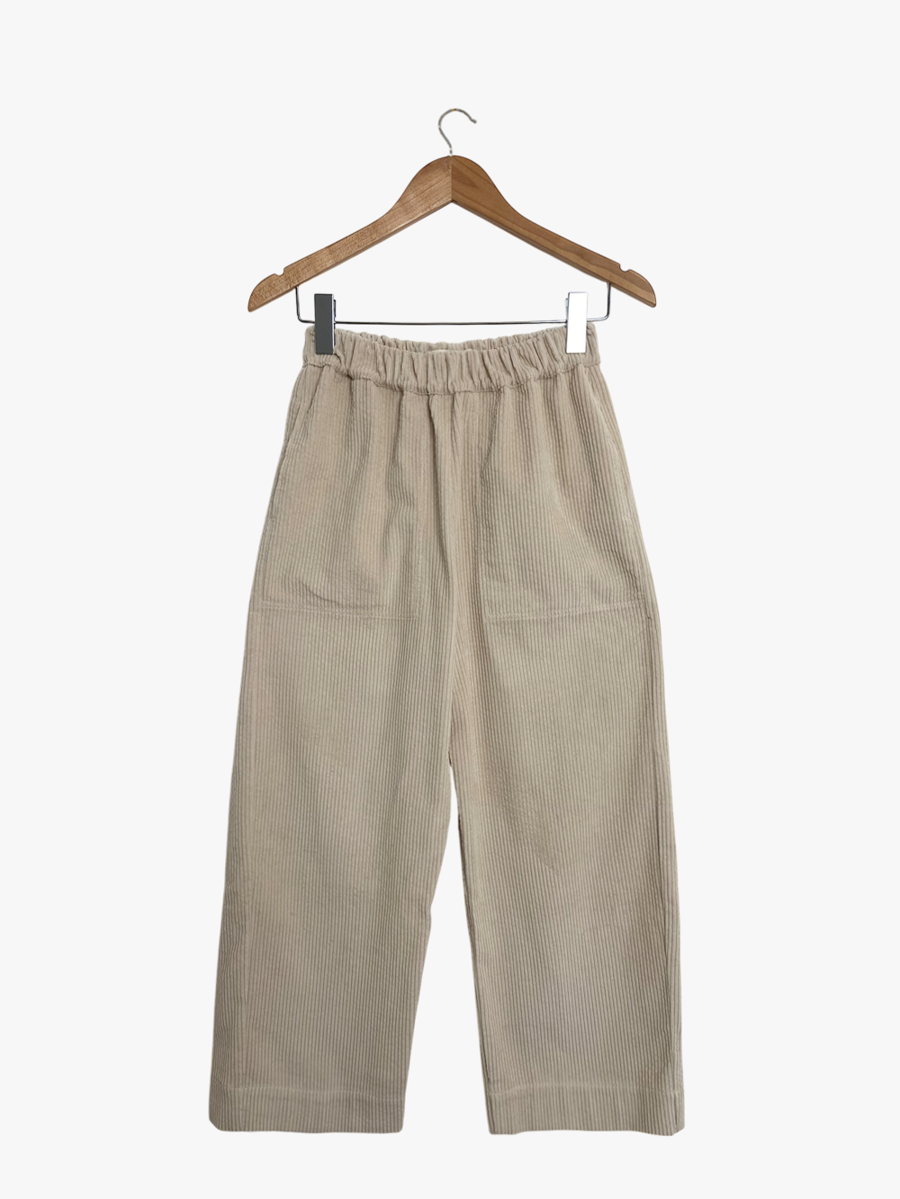 Pantalon Ficus en velours de coton craie