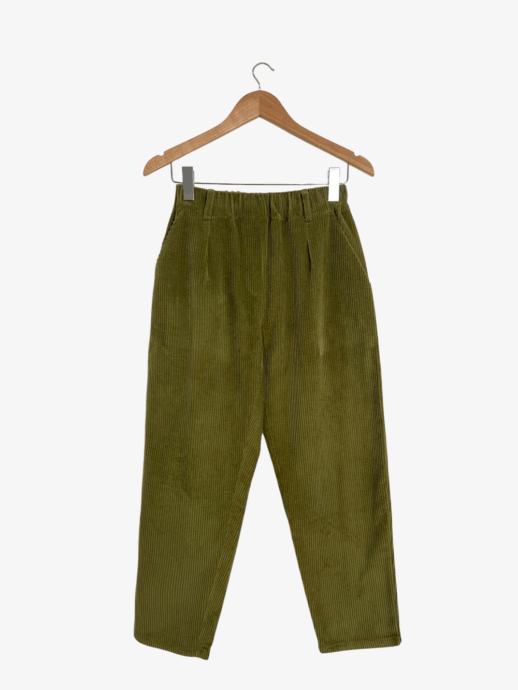 Pantalon Mimosa en velours de coton olive