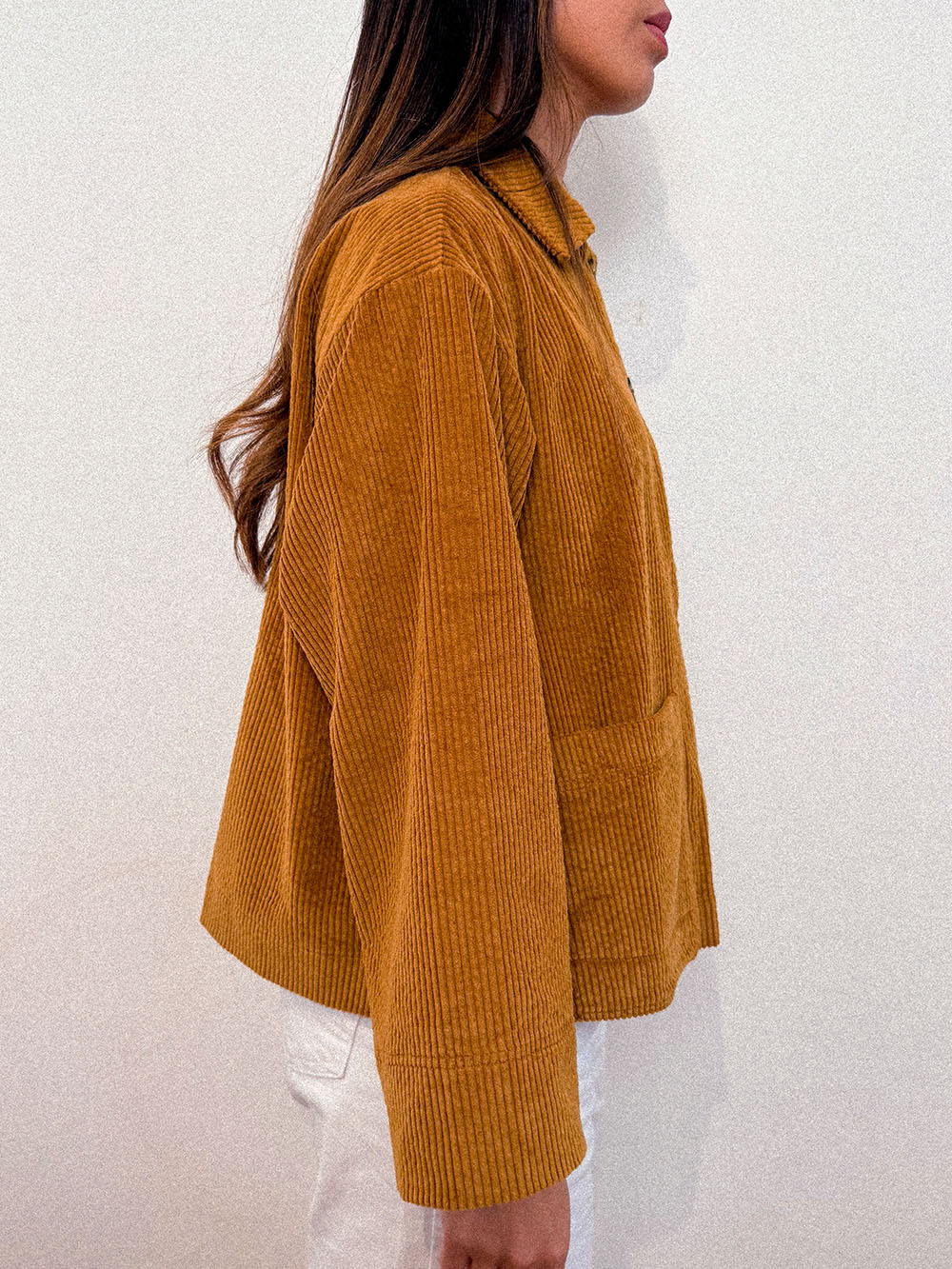 Veste Agave en velours de coton havane – Image 3