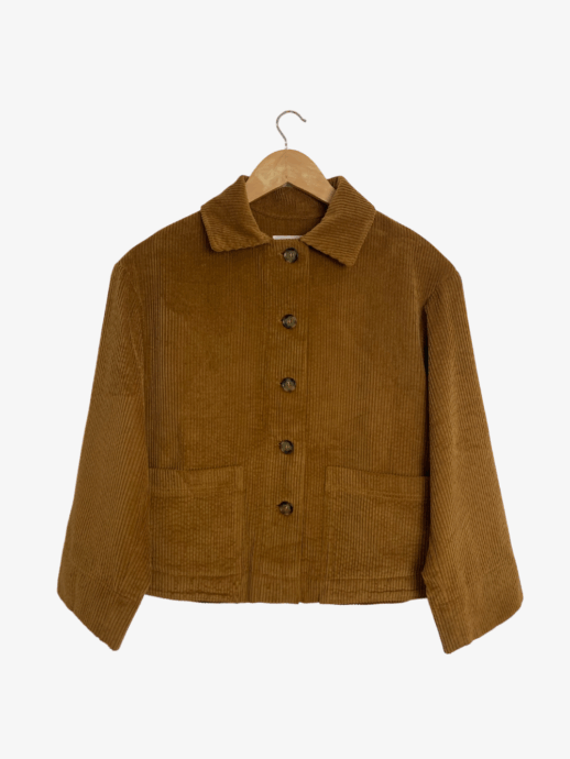 Veste Agave en velours de coton havane