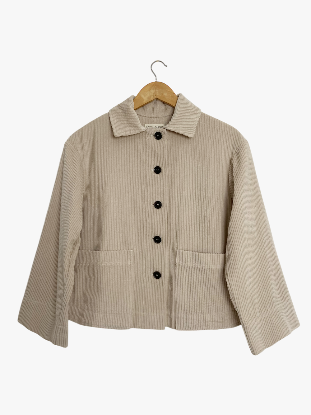 Veste Agave en velours de coton craie